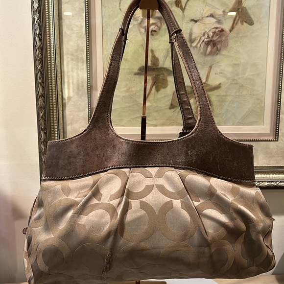 Coach Rehab Monogram Brown and Tan Women's Bag - Picture 2 of 15